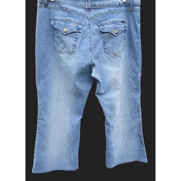 Vintage Angels Womens Denim Cropped Jeans Embroidery Butterfly Floral Size 20 - Picture 5 of 16